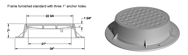 1077- Round Manhole Frames & Covers